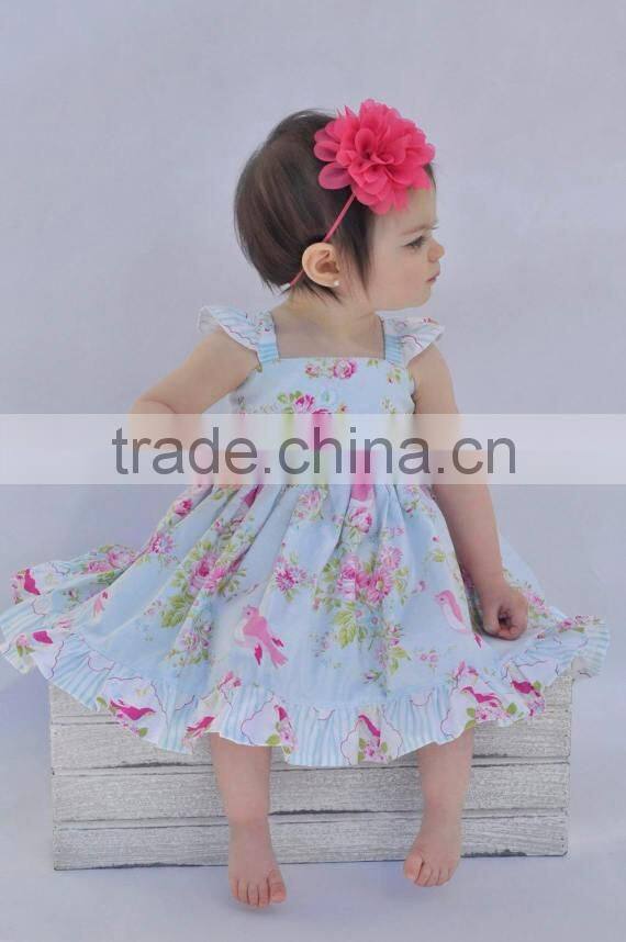 Little Girls Spring Flower Dress Kids Easter Cute Dress