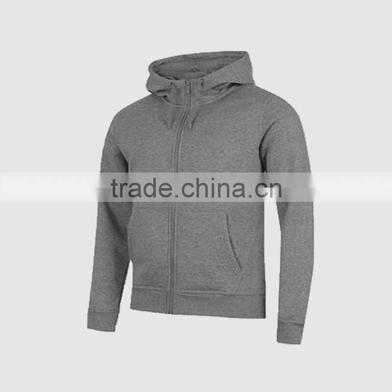 100% Cotton Men's Grey Color Hoodies