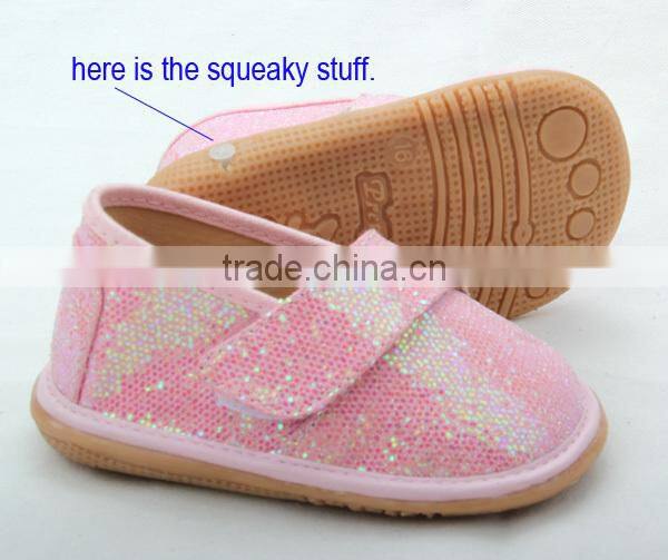 Girls leather shoe new squeaky children shoes