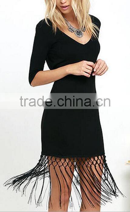 Runwaylover EY2205D New Style 2017 Ladies Fashion Backless Casual Dress