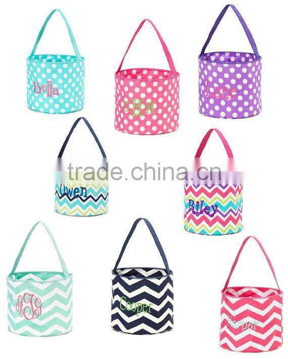 New Personalized Stripe Monogrammed Easter Bucket