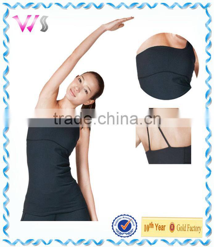 Women One Shoulder Yoga Tank Top