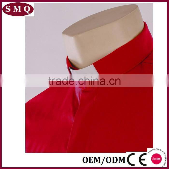 Wholesale hot sale cotton unisex plain clergy shirt