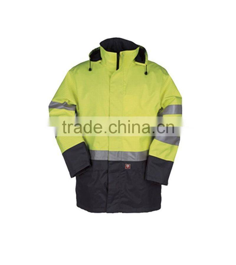 Hi vis long jacket men protective clothes fireproof covers