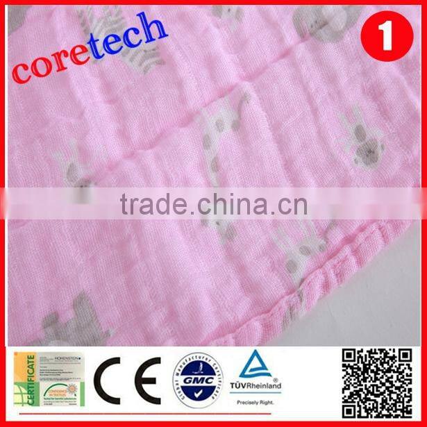 100% cotton muslin washable baby nappy fabric factory