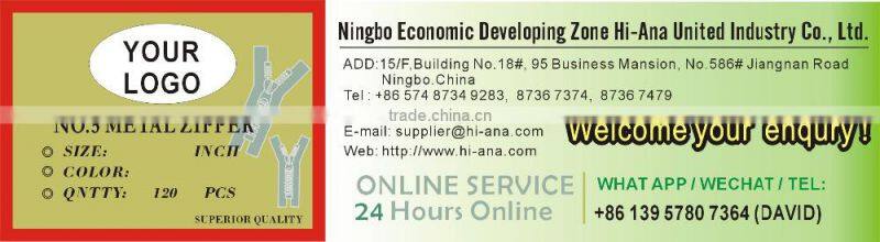 Over 800 partner factories metal zipper prices,rose gold zipper manufacturer,jacket zipper