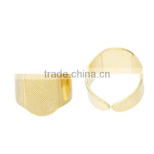 Brass Adjustable Ring Components Finger Ring Brass Tone Blank Cabochon Settings 16.7mm 20 PCs Ring Setting
