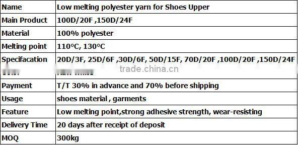 Low Temperature Thermo Melting Polyester Nylon Yarn 100D 150D