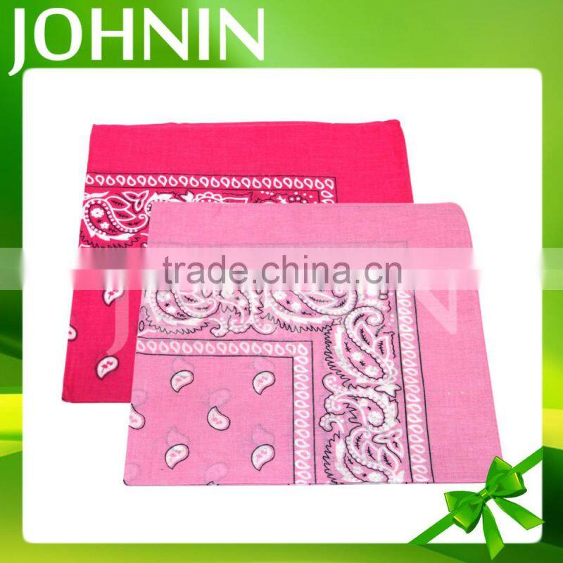No moq custom printing 50*50cm high quality paisley bandana for sale