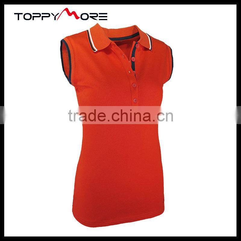 T056-3543R OEM Red Cotton Polo Shirts In China New Design Polo T Shirt