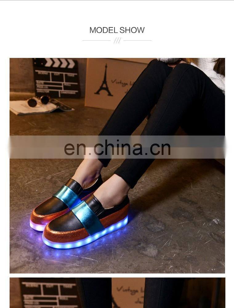 Wholesale New design Hottest Ladies shoes European fashion Women shoes LED shoes sneakers girls footwear