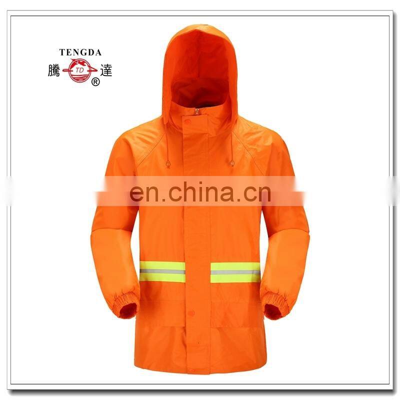 New design reusable safety rubber rain coats