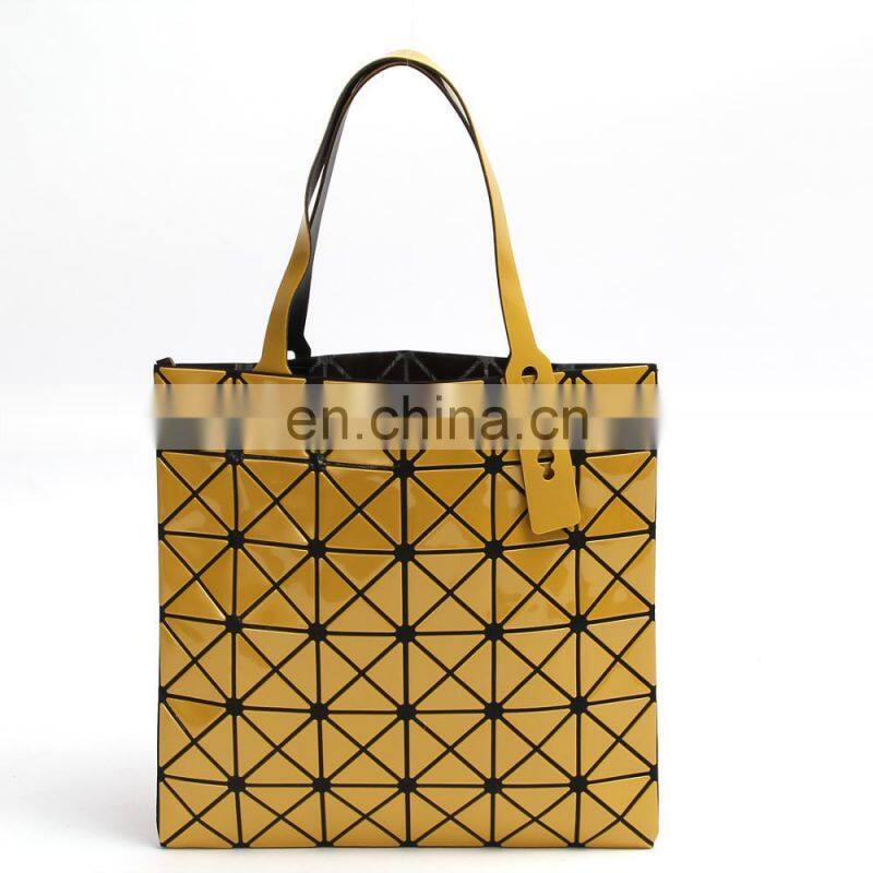 Laser Tote Bag Lady Geometry Plain Split Joint Shoulder Bags Women Sequins Handags