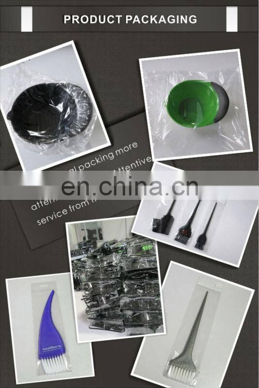 New design fade-proof Salon plastic hair dyeing bowl & brush set