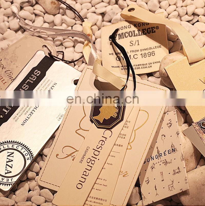 custom garment woven printed leather patch label hang tag