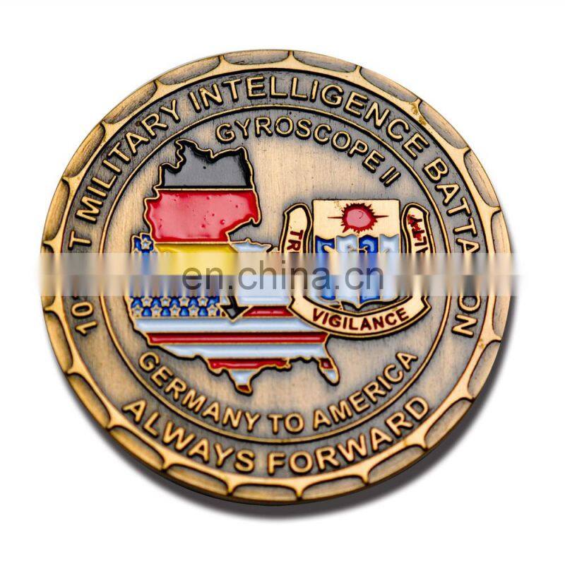 Zinc alloy imitation hard enamel souvenir coin factory