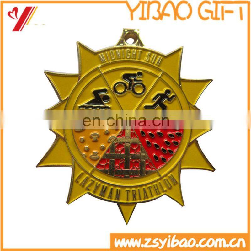 Competition custom award metal running sports medal with ribbon