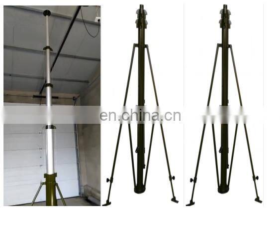 6m mast lift telescopic manual crank up mast tripod telescopic pole
