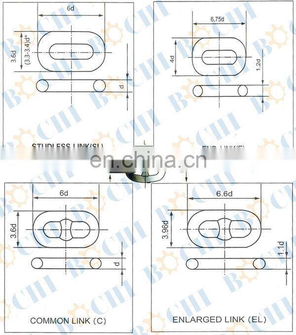 Grade U2 U3 Marine Stud Link Anchor Chain
