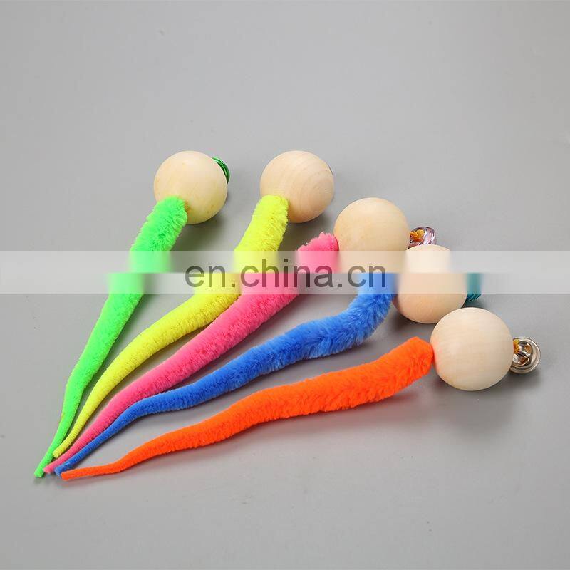 Wholesale Customized New Design Wooden Cat Toys with Bell Interactive Cat Scratching Toys