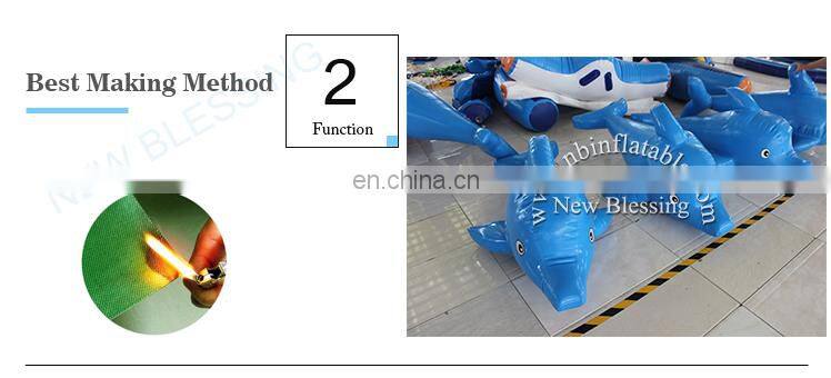 Animal Shape Kid Ride/ Inflatable Whale Rider With Printed inflatable swimming toy dolphin