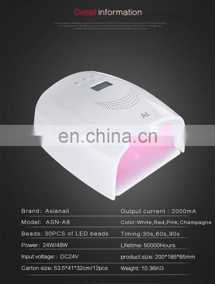 Asianail Red Light 2018 professional UV LED nail lamps