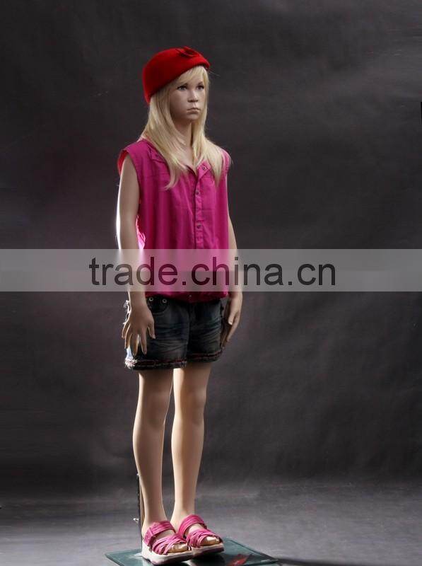 Cheap Fiberglass Children Mannequin Teenager Girls Realist Dummy Manikin SK02