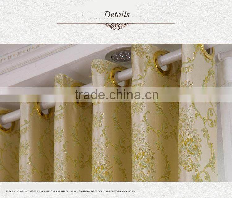 Hot selling jacquard fabric window curtain/curtain rod/curtain track for home/hotel