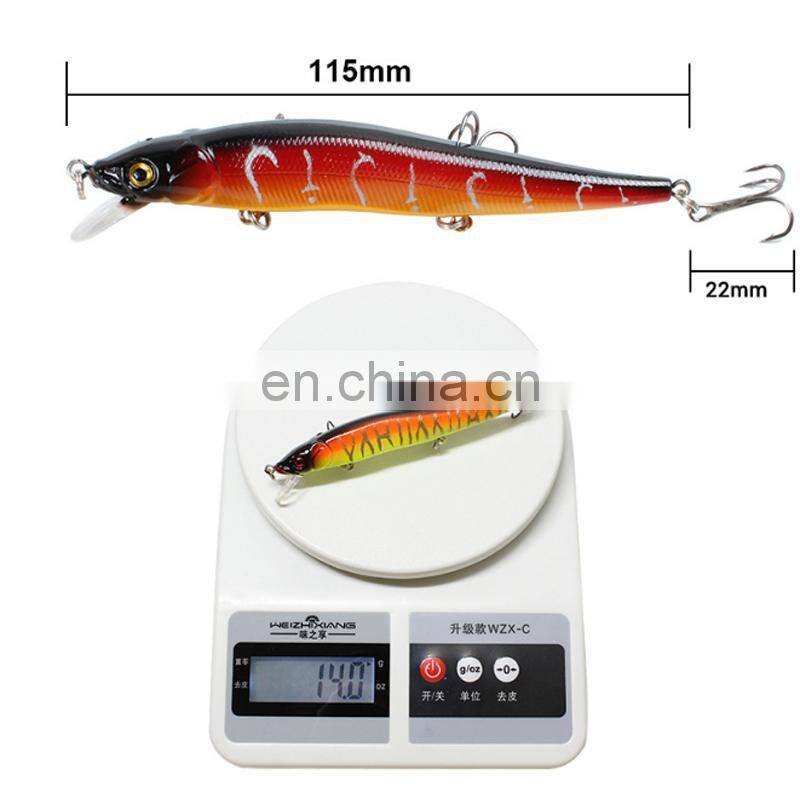 Hot Sale China Supplier fishing lure plastic 115mm 14g In Stock Hard Plastic Lure