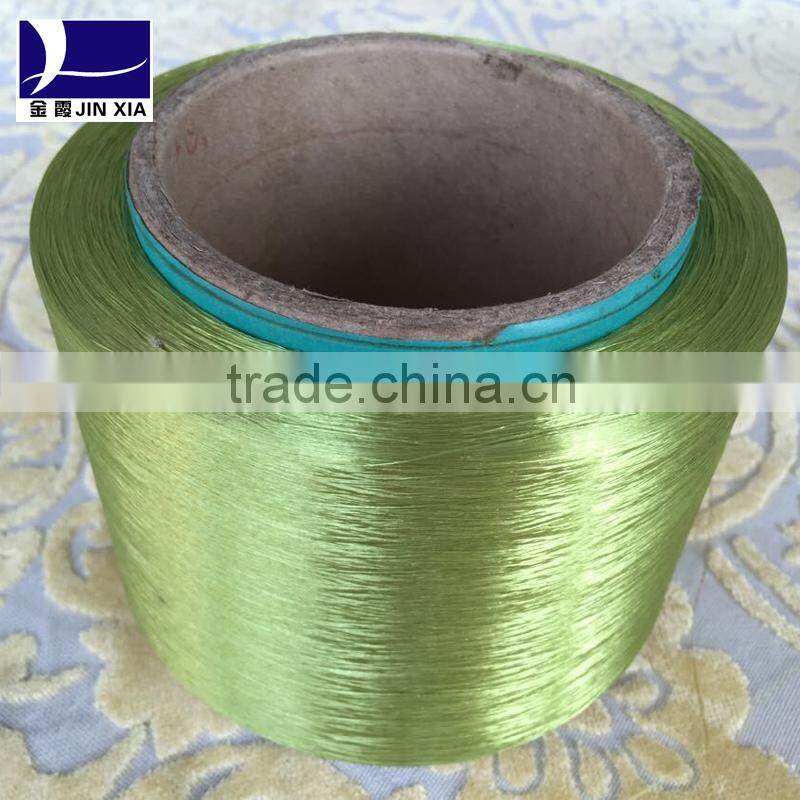 bright polyester textured yarn dyed fabric for use with Knitting