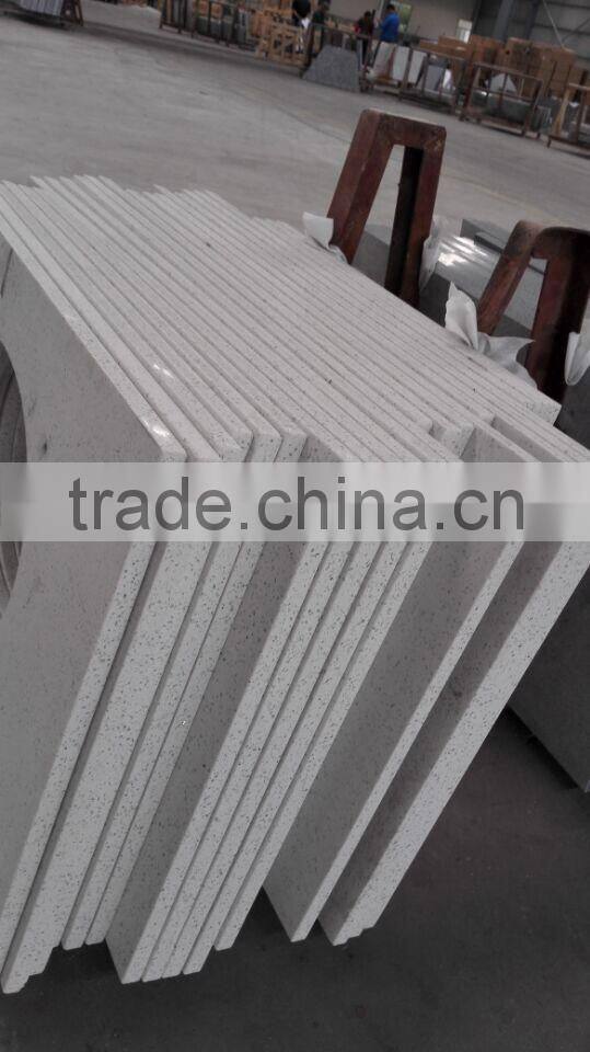 Hotel Quartz Vanity Top with Rectangle Sink Cut-out