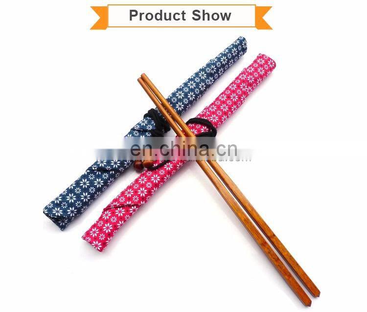 Hot selling long Attractive Fancy Bamboo Reusable Chopsticks With Cotton Bag