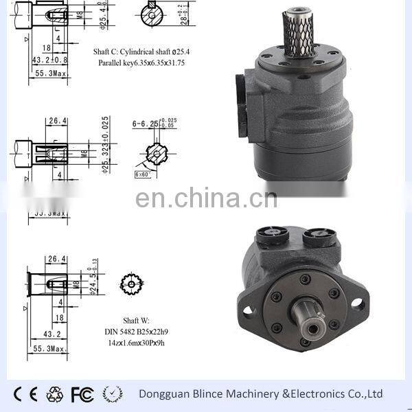 dongguan blince orbit motor OK80,italy d/s hydraulic motor for horizontal injection machine