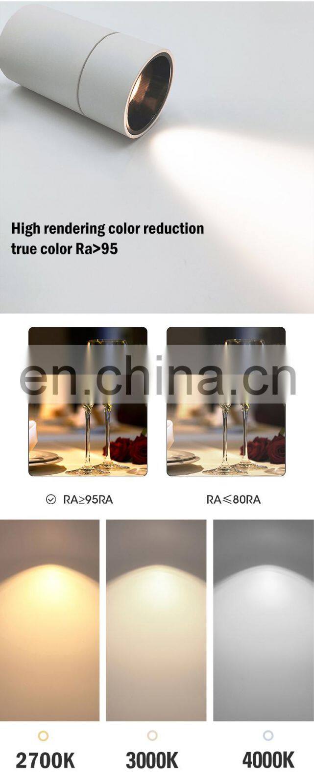 Hot Selling Office Supermarket Indoor Light Ceiling Surface 12w Aluminum LED Down Lamp