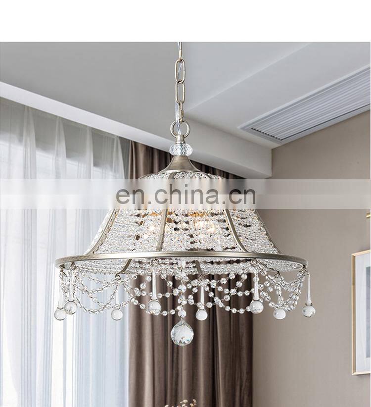 Modern OEN Fashion Iron K9 Crystal Material Lighting French Style Crystal Home decoration chandelier