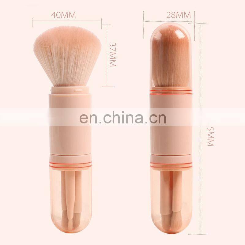 Separable 4 in 1 multifunction Mini makeup Brushes