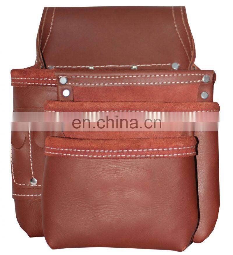 Leather Tool Bag Bag Custom Carrying Portable Multi-function Leather Roll Up Tool Bag