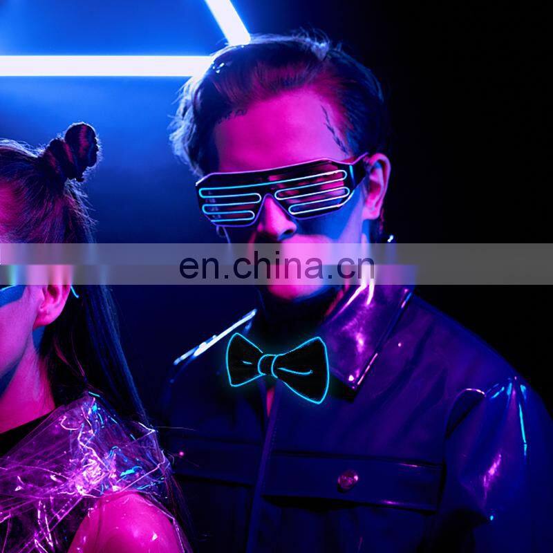 Led Light Up Bow Tie Neon Necktie Masquerade Party Luminous Bow Tie Glow In The Dark Birthday Wedding Cosplay Costume Supplies