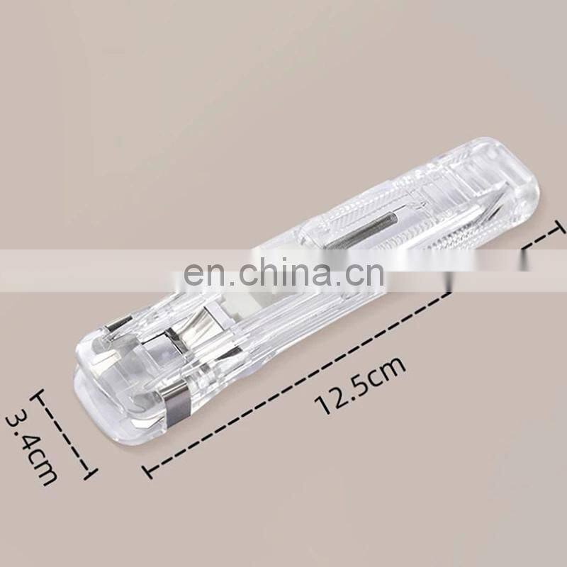 Traceless Reusable Hand Clamp Push Clip Stapler Paper Book File Office School Student Binder Binding Tools Supplies accessories