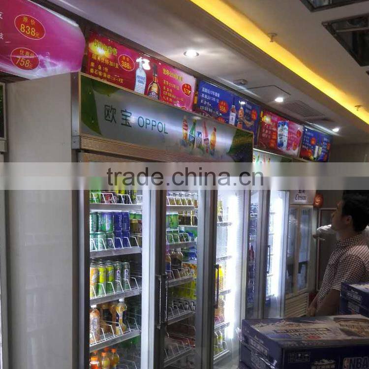 OP-A404 Large Capacity Glass Doors Supermarket Fridge