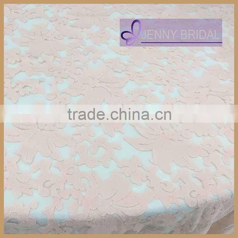 TL040G 132" round table cover wholesale cord lace wedding table overlay
