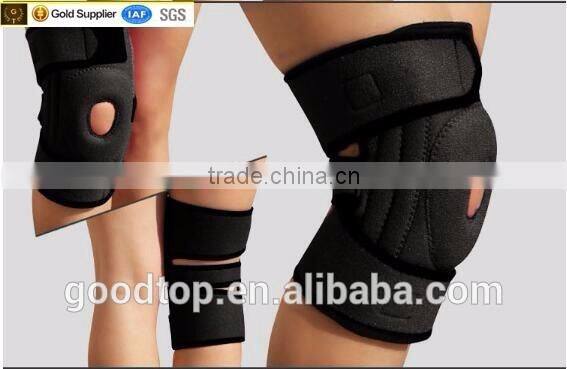 Adjustable Neoprene Knee Support with Basic Open Patella Kneecap Brace and Spring Steel Side Stays