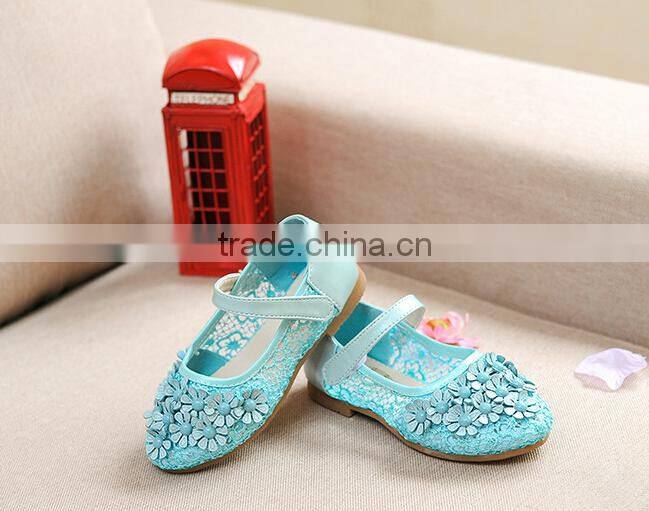 cute princess wholesale girls shoes sweet girl flower high heel flower shoes
