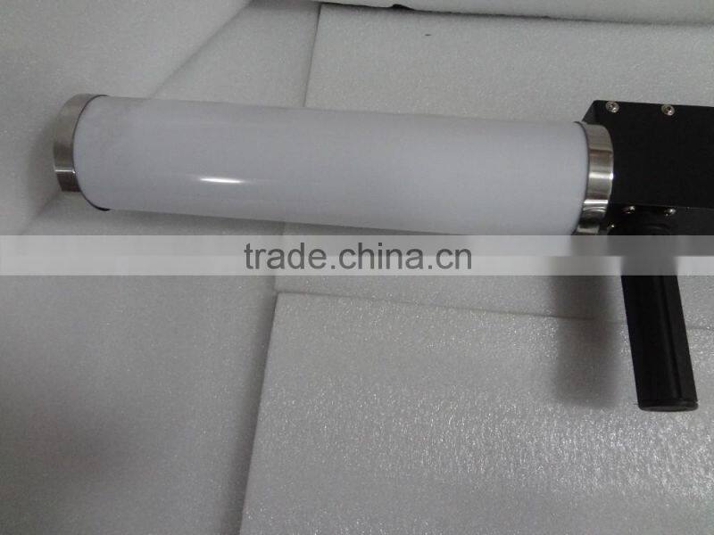 RGB color tube DJ co2 gun rechargeable with 3m high press hose led co2 gun