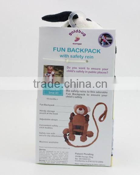 Safety Harness Backpack in 2014 Canton Fair/ Baby kids safety harness backpack