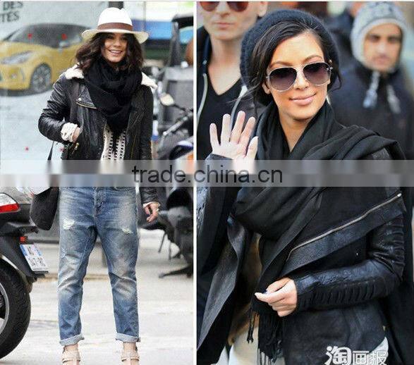 Wholesale Fringed 70% Pashmina 30% Silk Solid Color Plain Pashmina Scarf