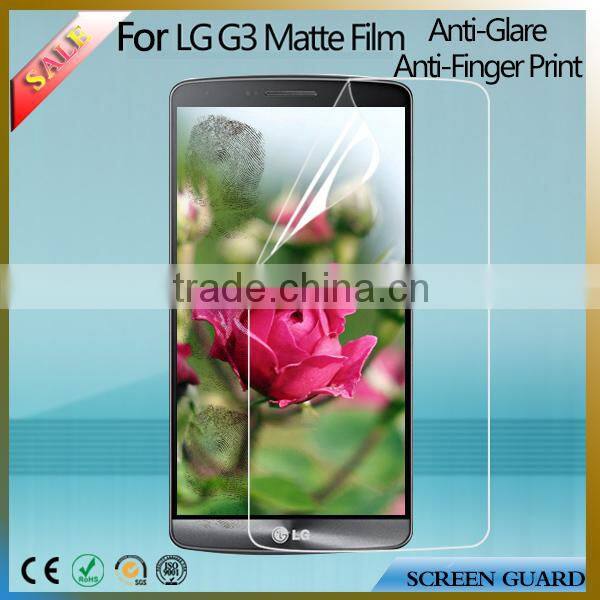 Stylish matte cell phone screen protector PET film for LG G3