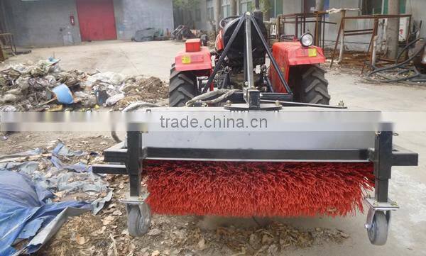 Tractor mounted 3 point hitch road sweeper