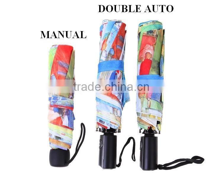 new castle pattern printing umbrella custom full print gift umbrella