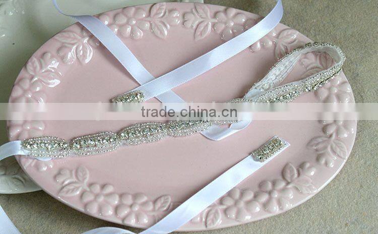 2015 Korea Style Snake Chain Clear Crystal Flower Hairband Bridal Hair Accessories